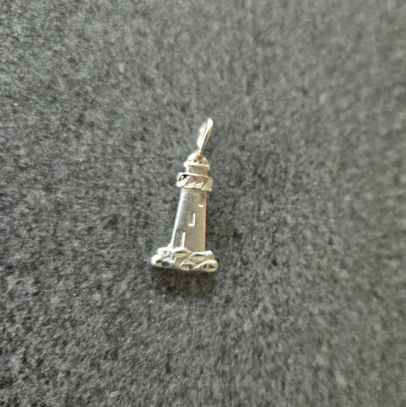 Sterling Silver Lighthouse Pendant / Charm - Picture 6 of 6